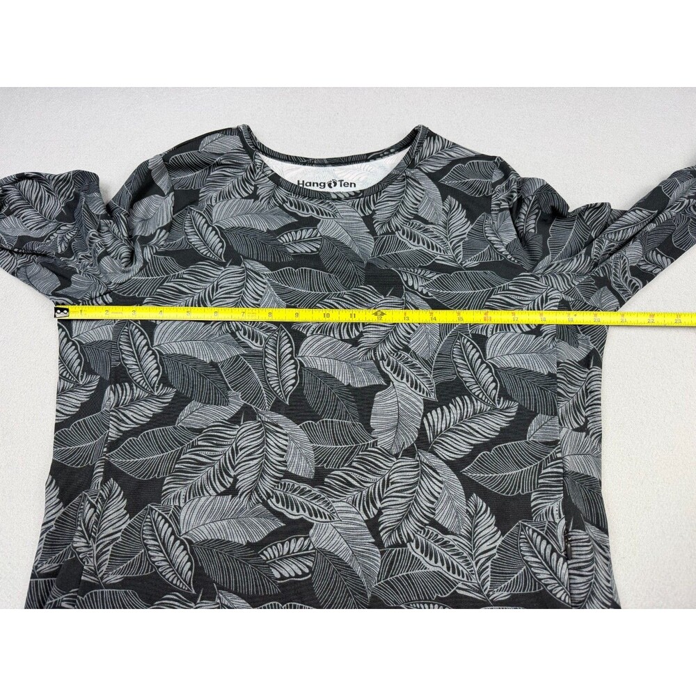 Hang Ten UPF 50+ Sun Protection Shirt Long Sleeve Black Womens M Tropical Print - Picture 7 of 10